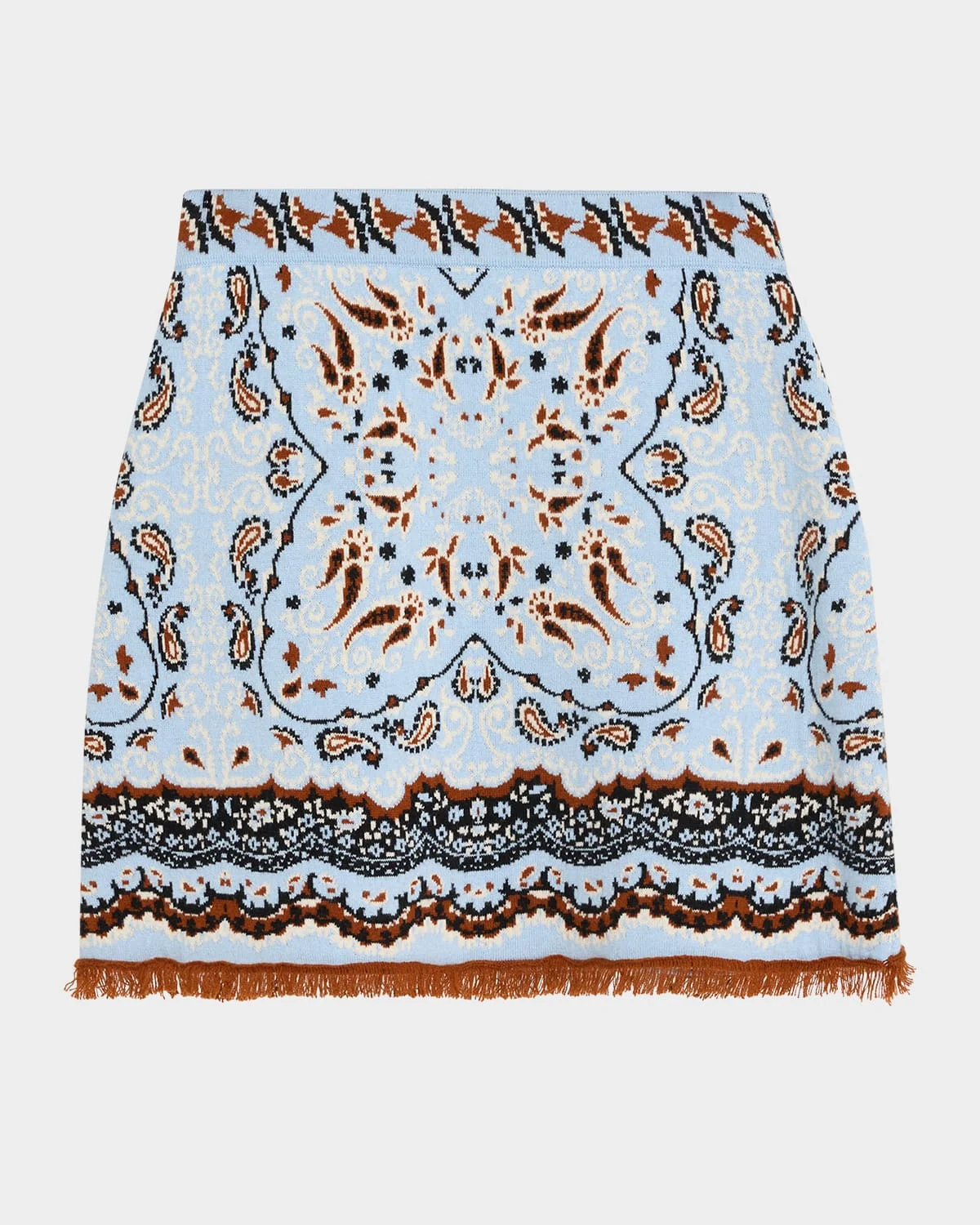 Lindy Jacquard Knit Wool-Blend Mini Skirt - 1