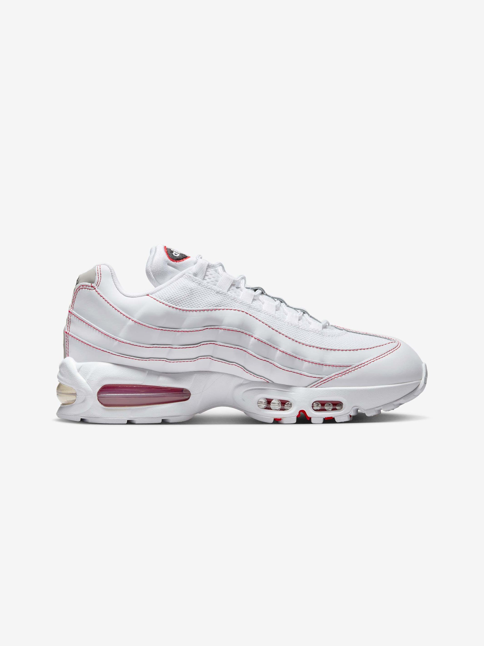 NIKE AIR MAX 95 OG (WHITE/WHITE-UNIVERSITY RED-WOLF GREY) - 3
