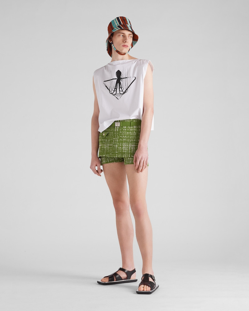 Prada Jacquard knit shorts outlook