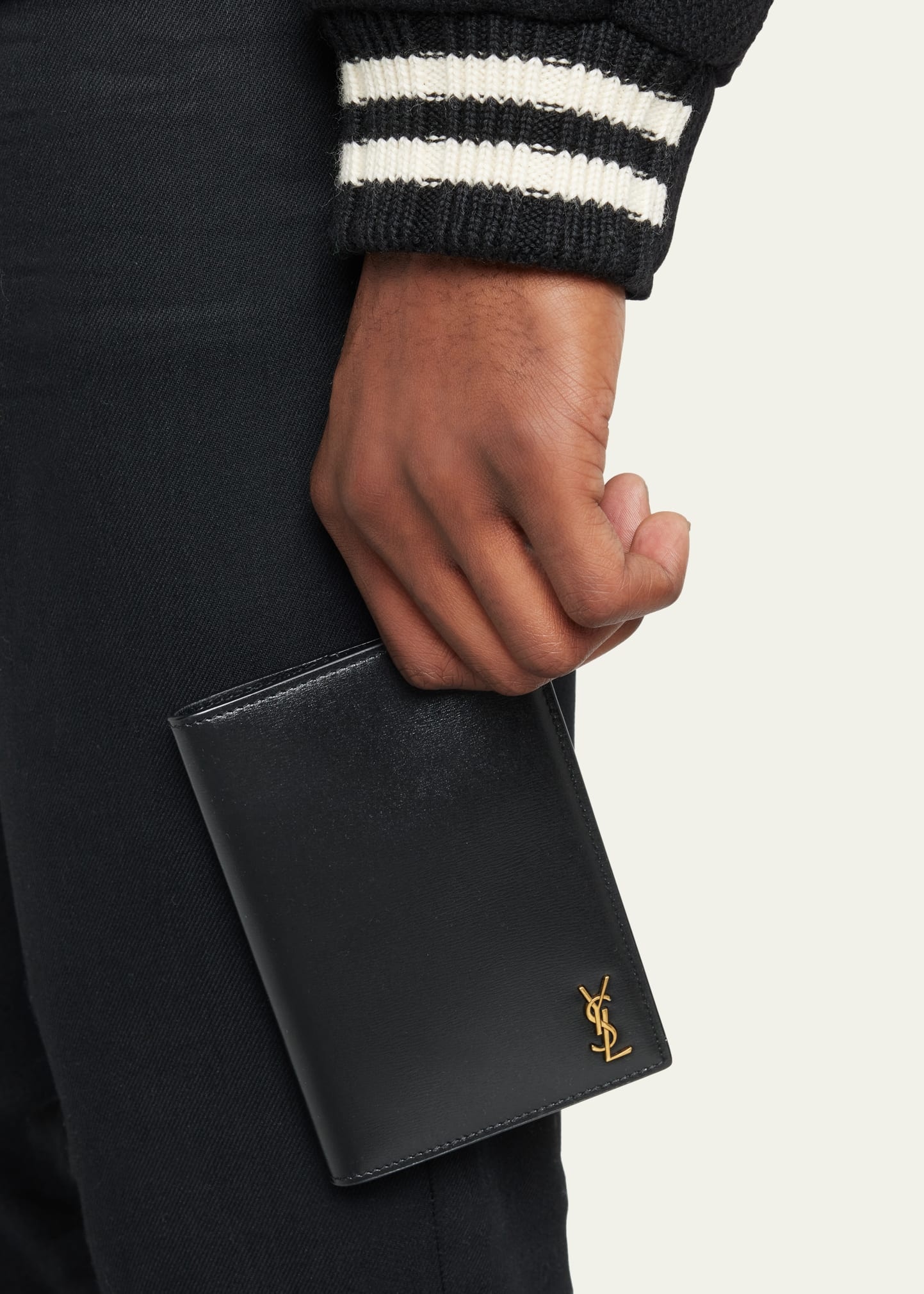 Men's Tiny Cassandre Leather Passport Case - 2