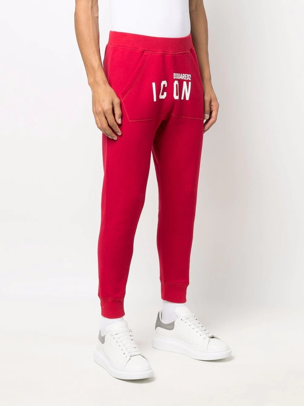 cropped Icon-print track pants - 3