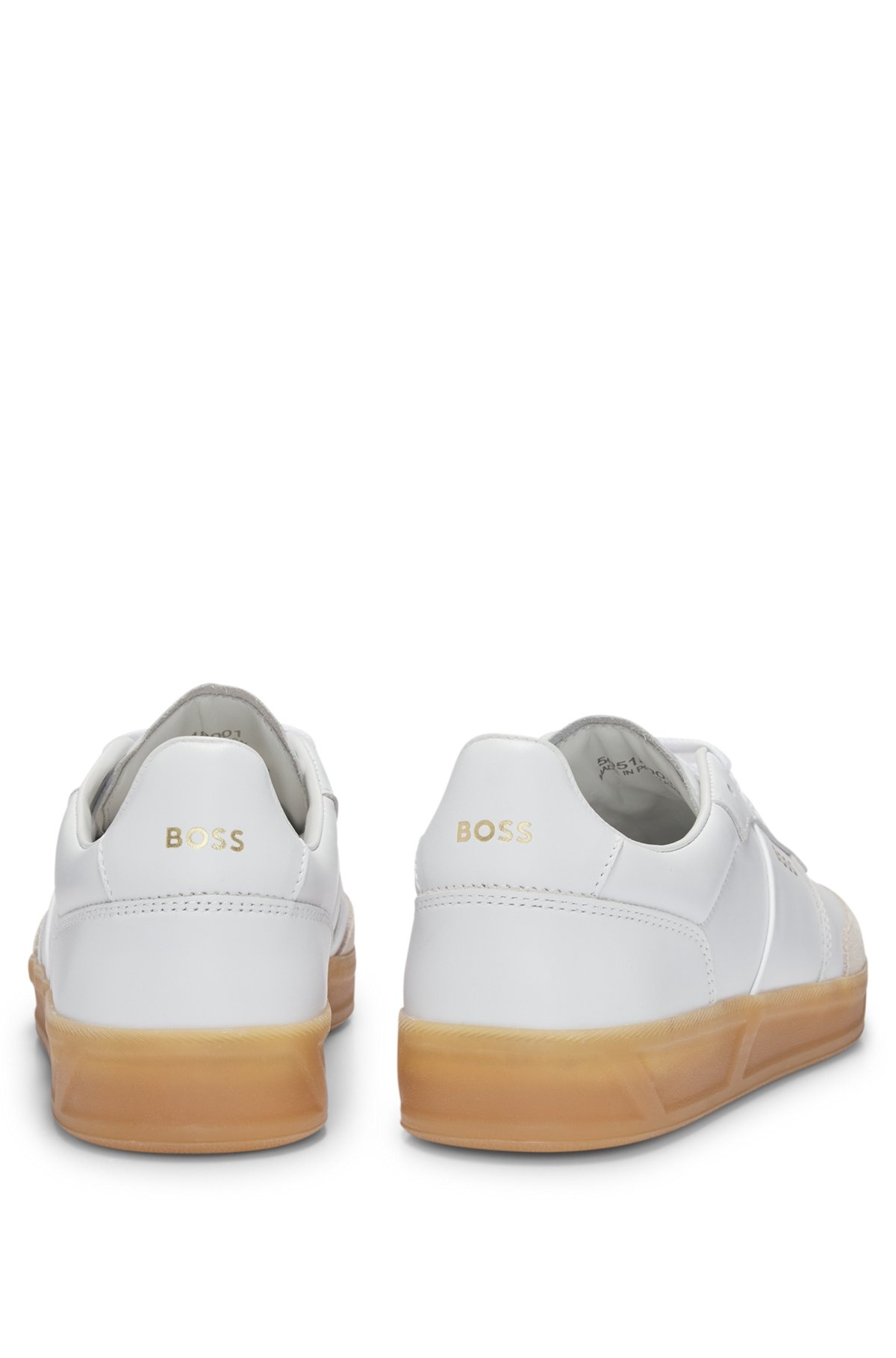 LEATHER LACE-UP TRAINERS WITH SUEDE TRIMS - 6