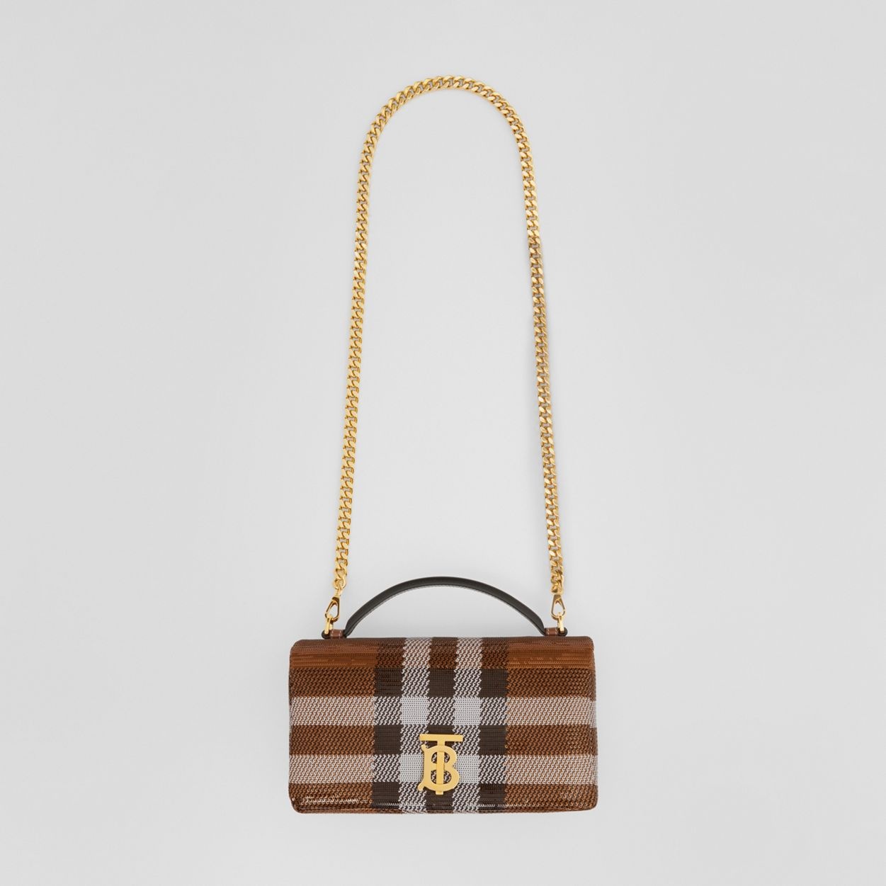 Sequinned Check Small Lola Bag - 4