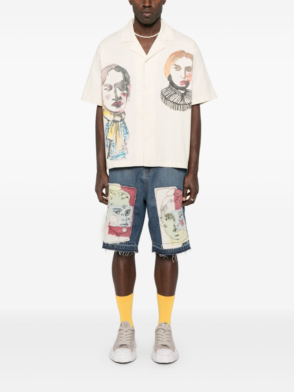 patch-detail shorts - 2