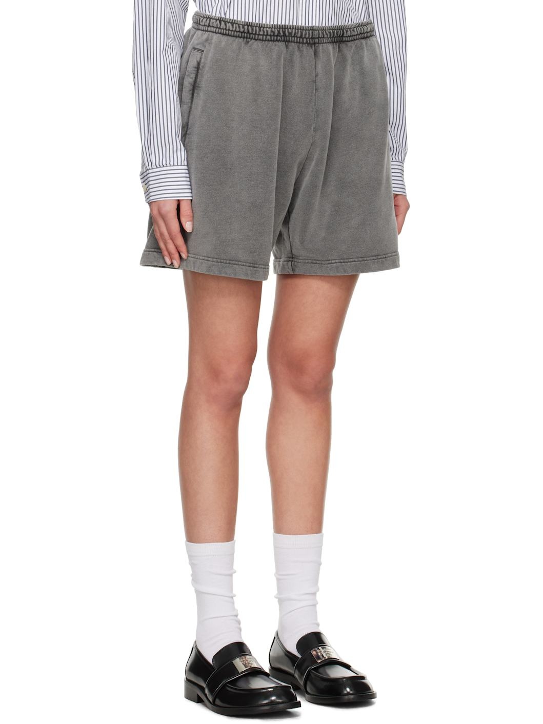 Black Cotton Shorts - 2