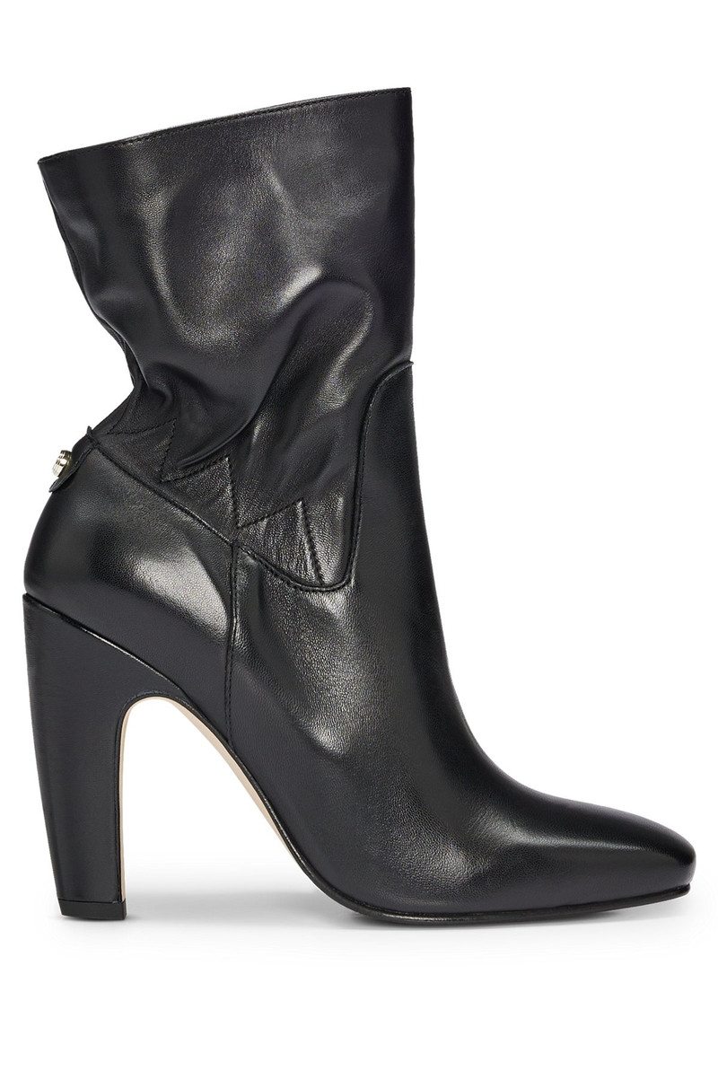 HIGH-HEELED BOOTS IN NAPPA LEATHER WITH MONOGRAM TRIM 1