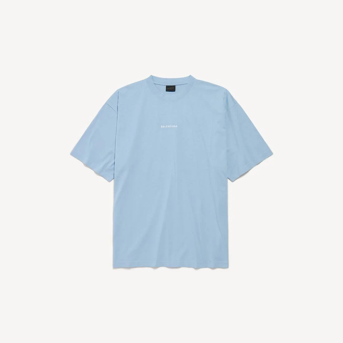 Men's Balenciaga Back T-shirt Medium Fit in Light Blue/white - 1