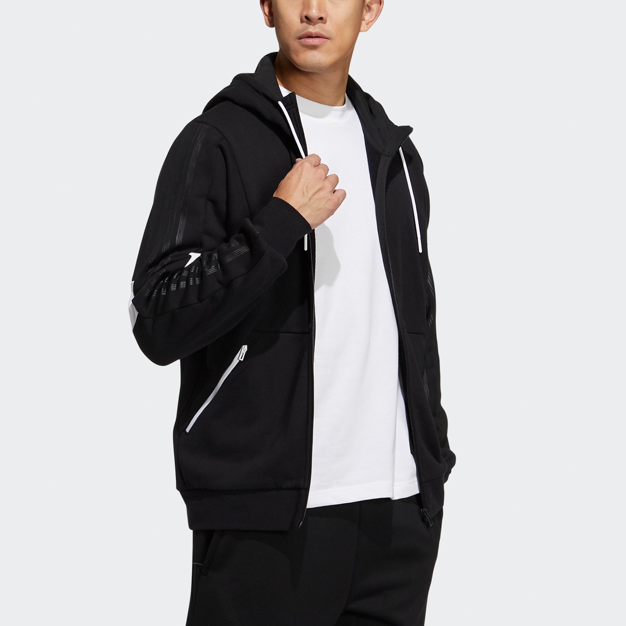 adidas adidas St Kn Block Jkt Sports Training Knit hooded Logo