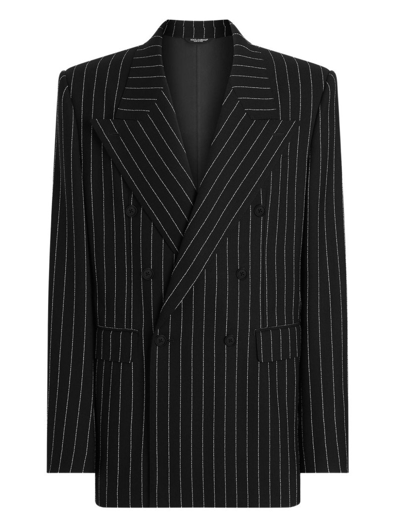 striped double-breasted blazer 1