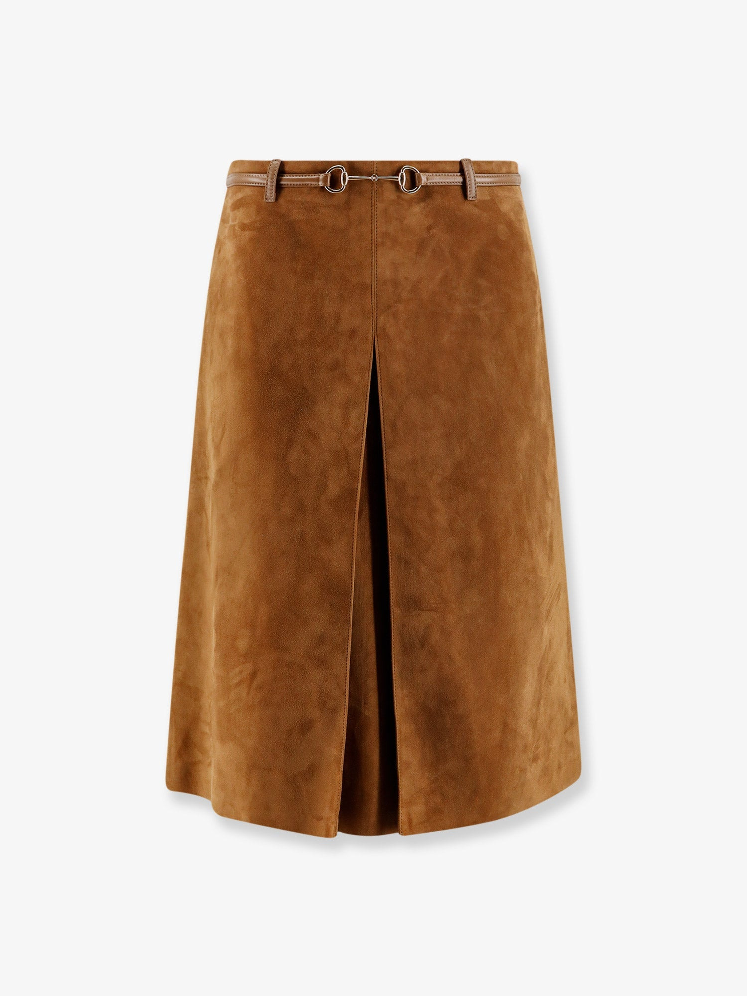 Gucci Suede Skirt With Horsebit Detail - 1