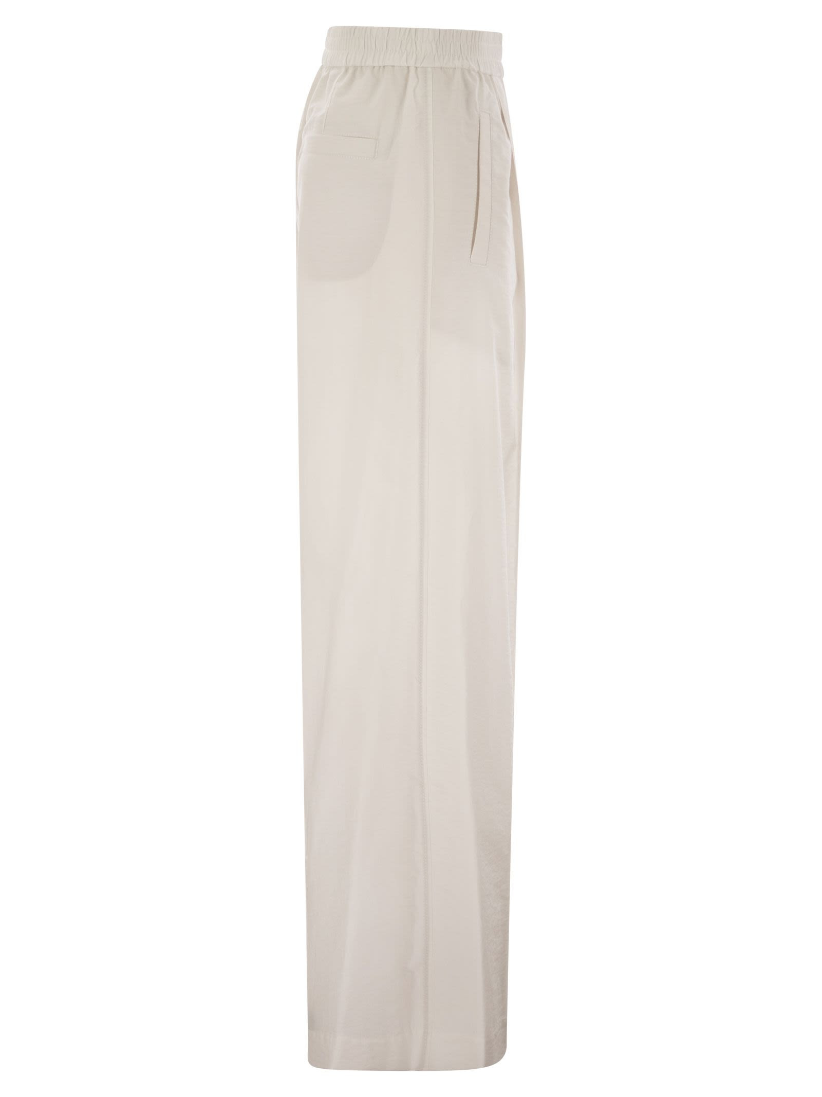 Brunello Cucinelli Women Loose Fit Cotton Trousers - 3
