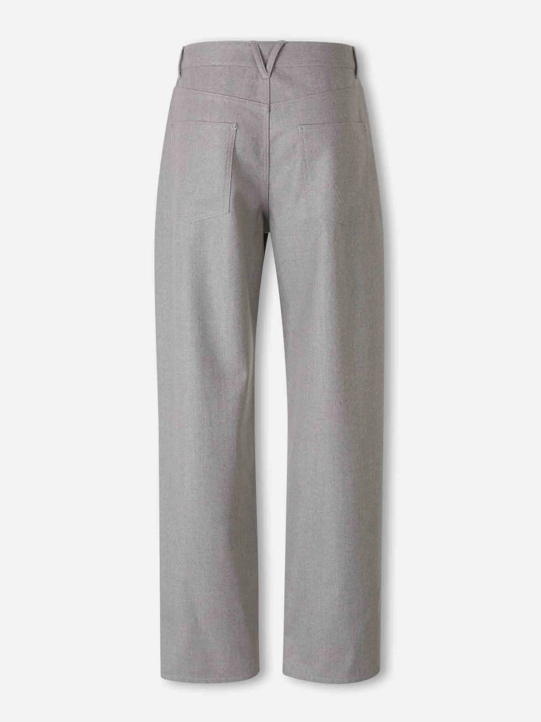 STRAIGHT WOOL TROUSERS - 1