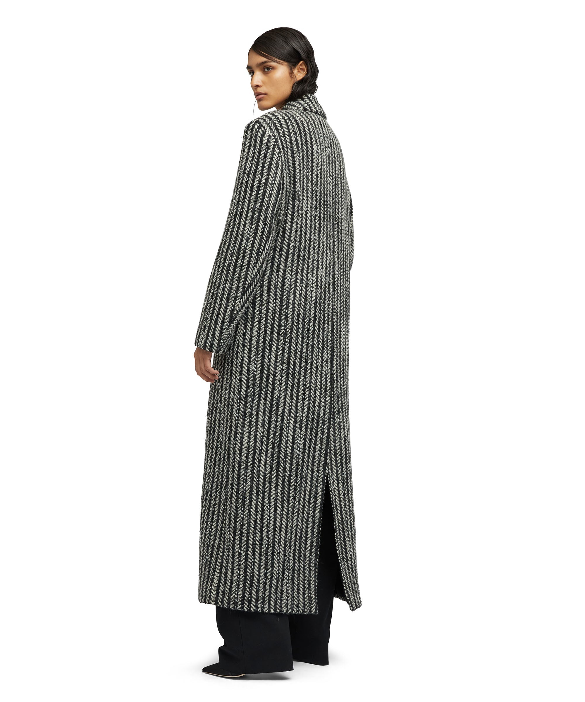 Blended wool "Herringbone Wool felt" coat - 5