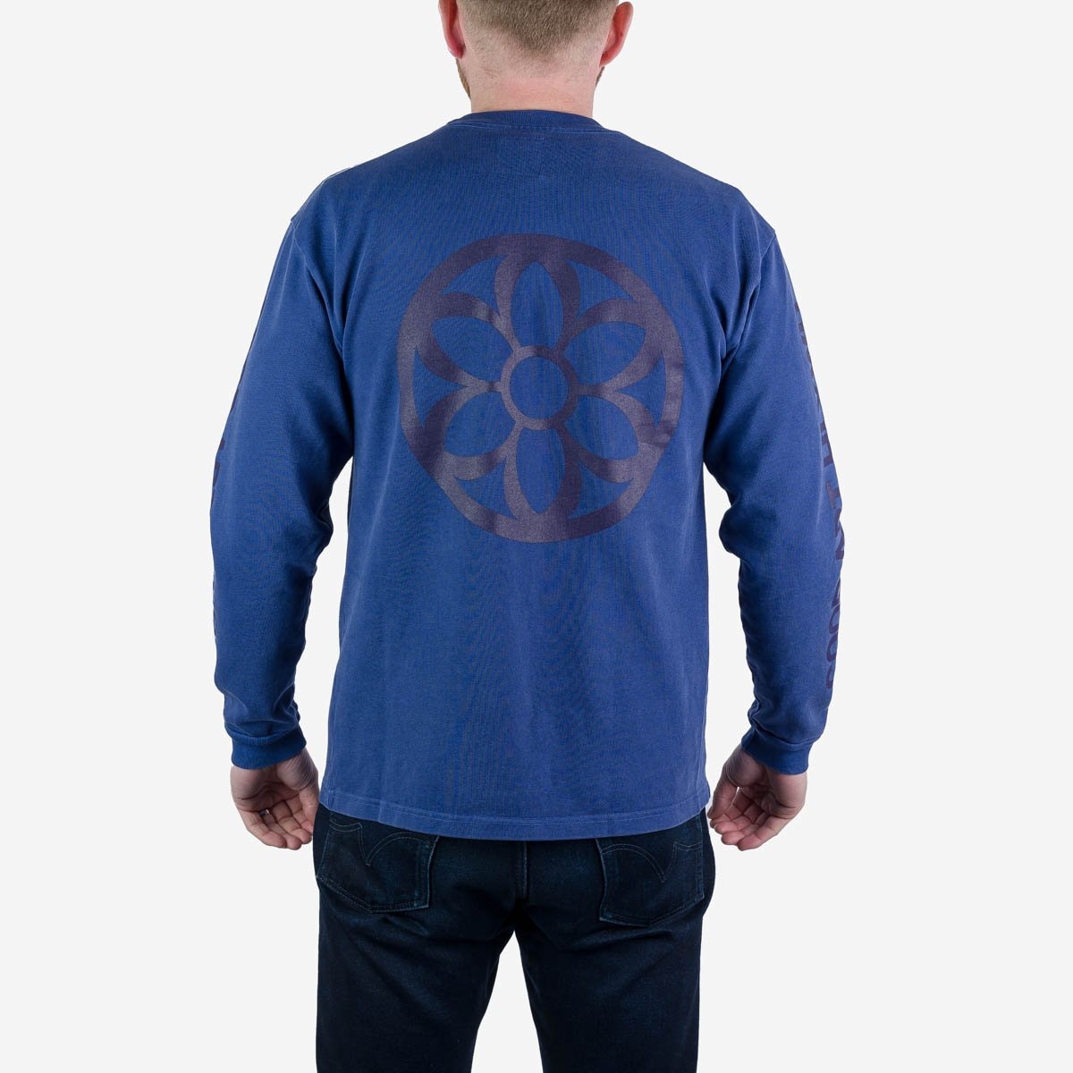 GA-LS-COB GOOD ART HLYWD Heavyweight Long Sleeve Crew Neck T-Shirt - Cobalt Blue - 4