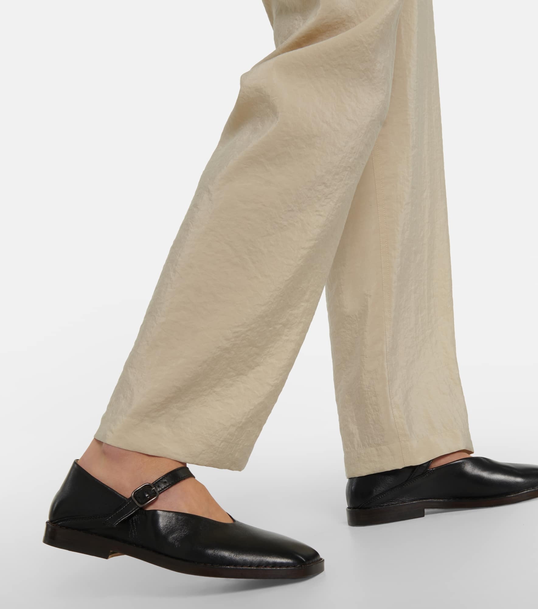 Leather Mary Jane ballet flats - 3