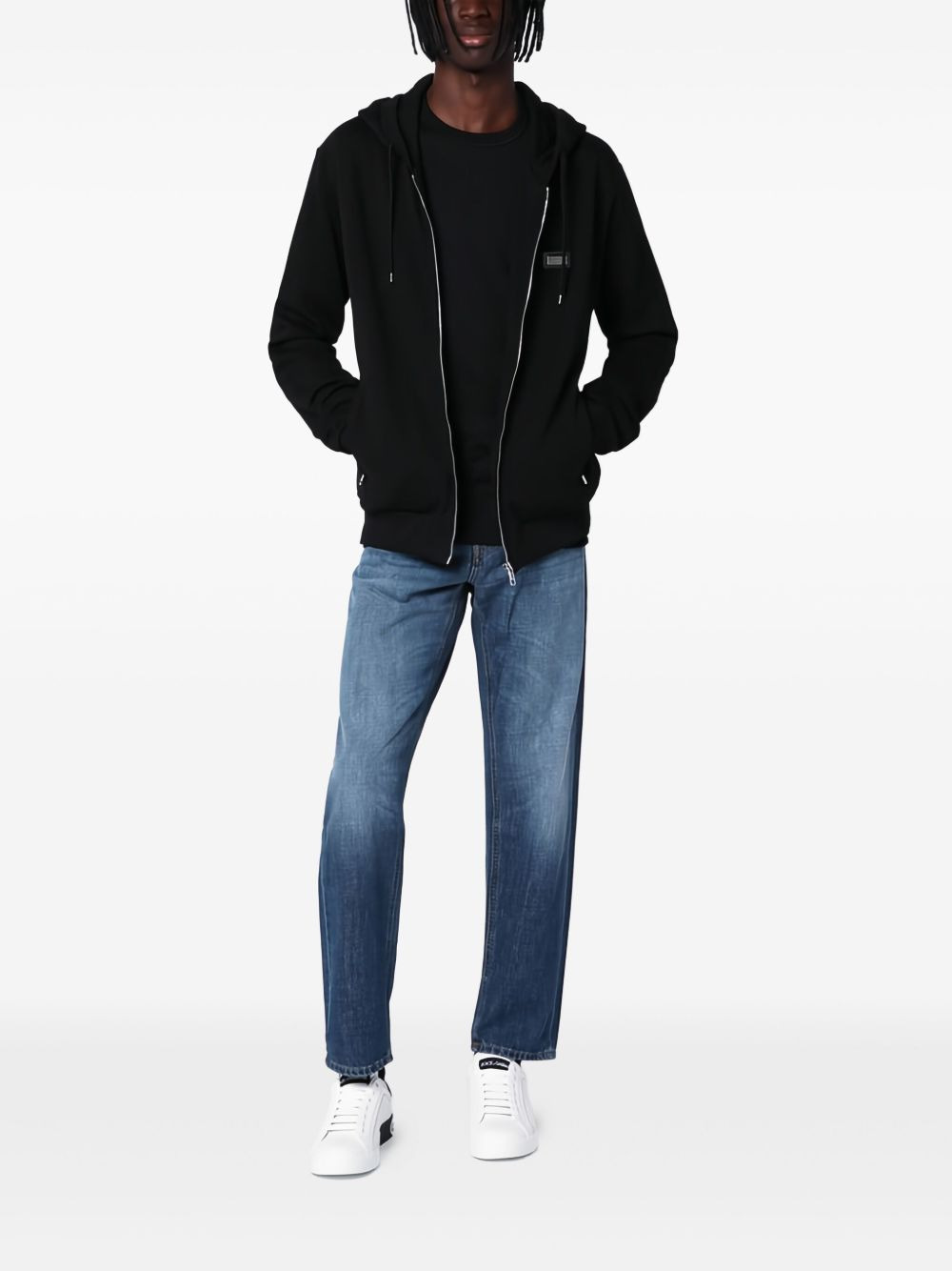drawstring zip hoodie - 2