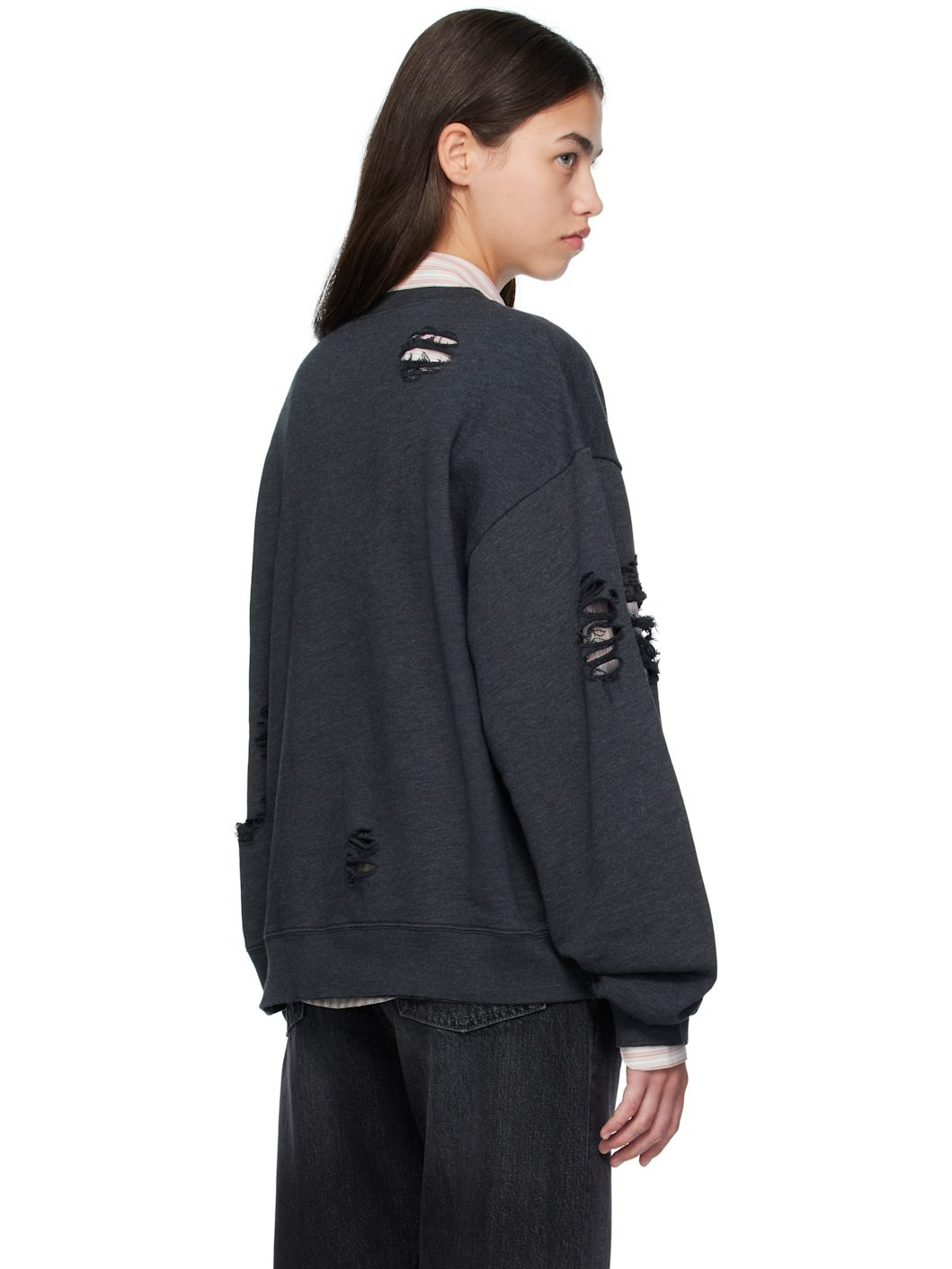 Black Printed Logo Sweatshirt - 3