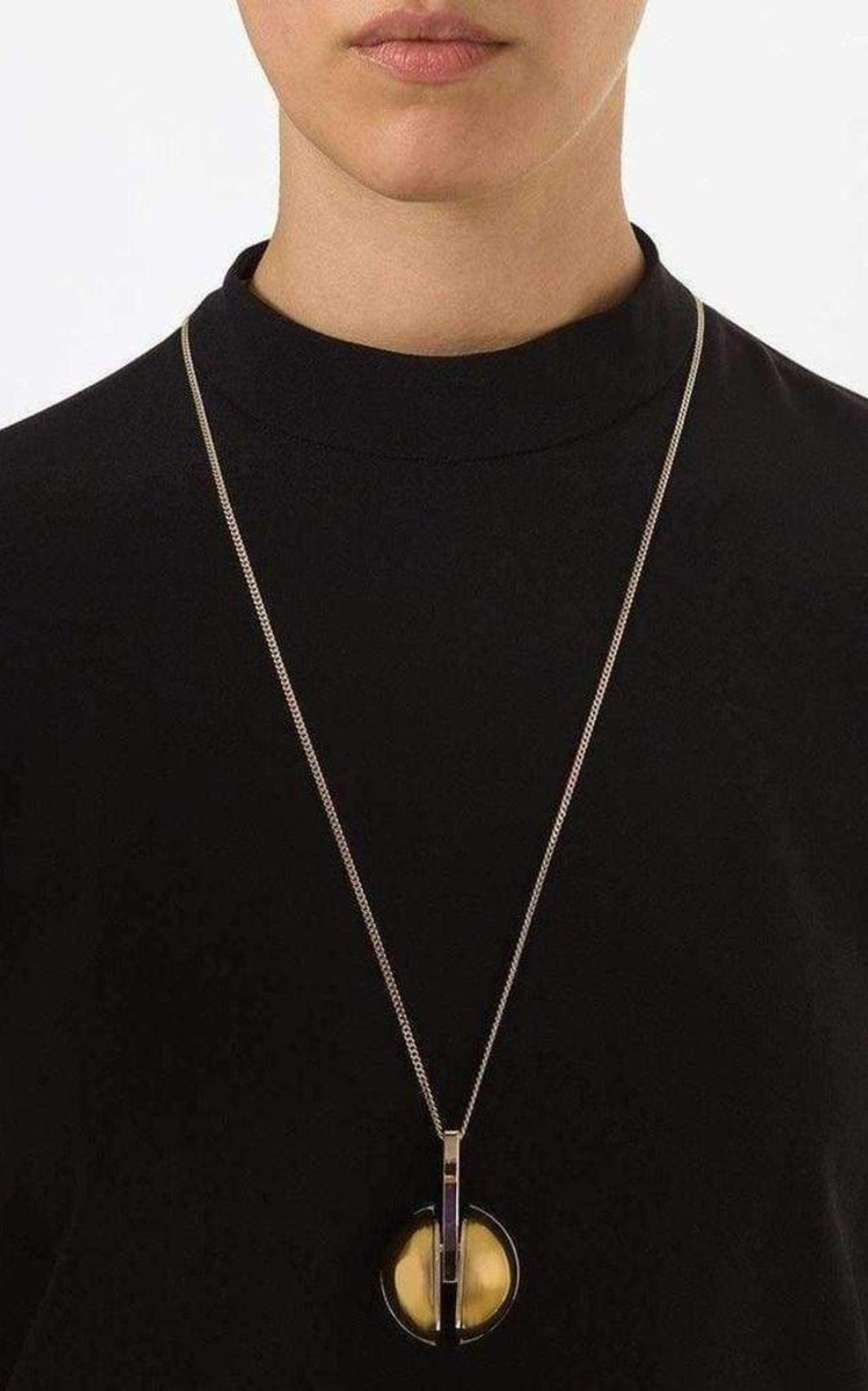 Two Tone Golden Pendent Necklace - 2