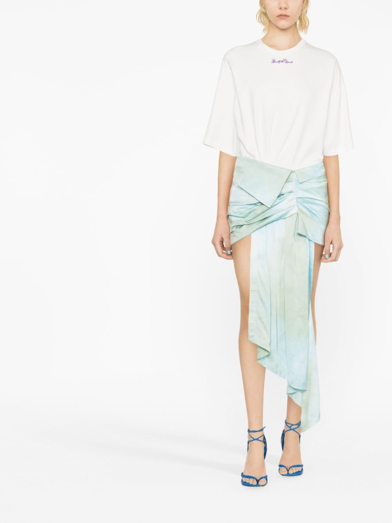 Off-White draped-skirt minidress outlook