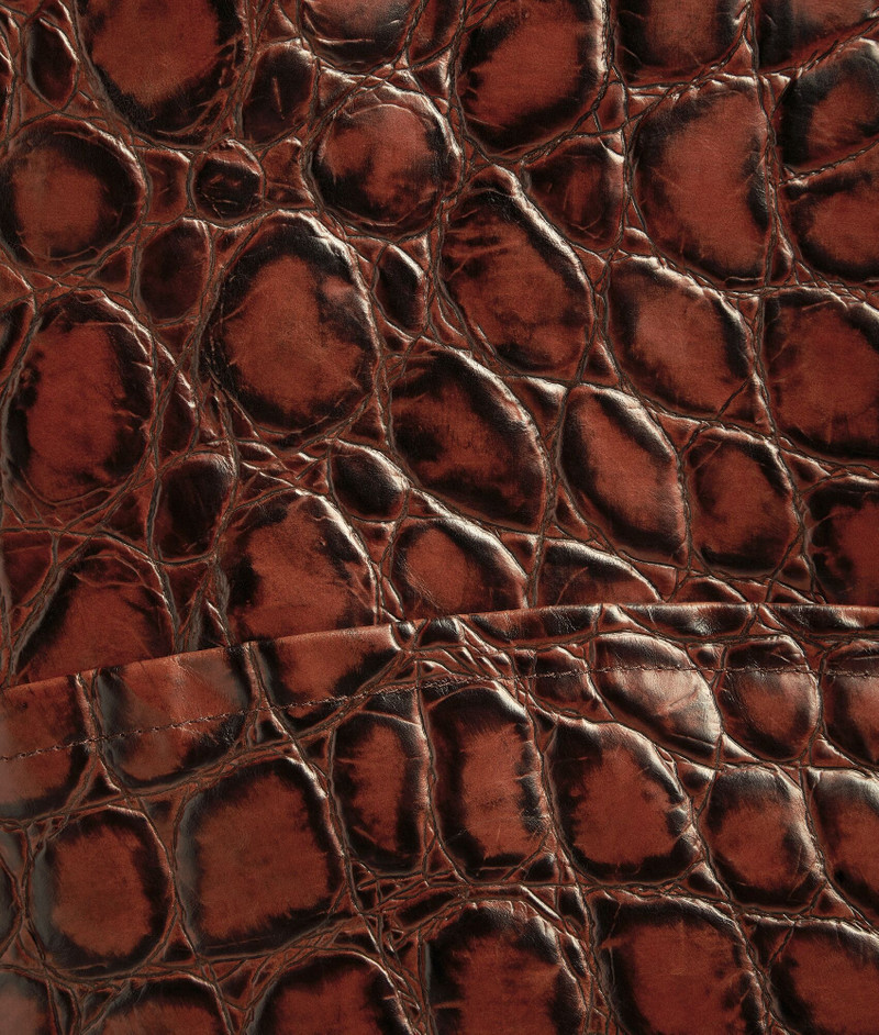 Crocodile-Effect Leather Jacket 6