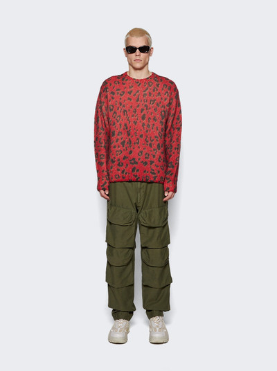 Dries Van Noten Morane Print Knitted Sweater Pink outlook