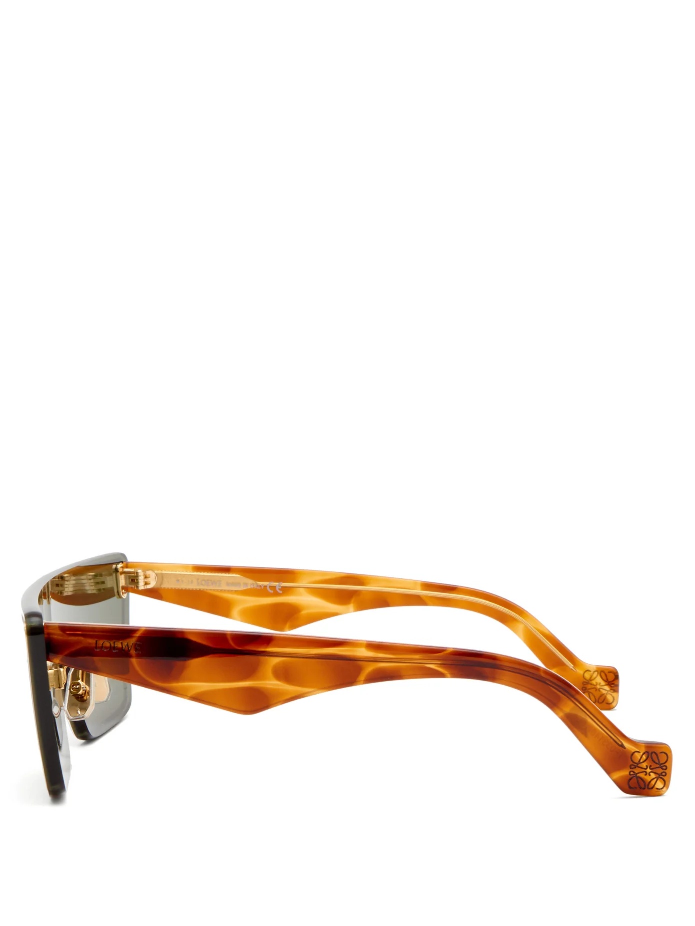 Flat-top mask acetate sunglasses - 3