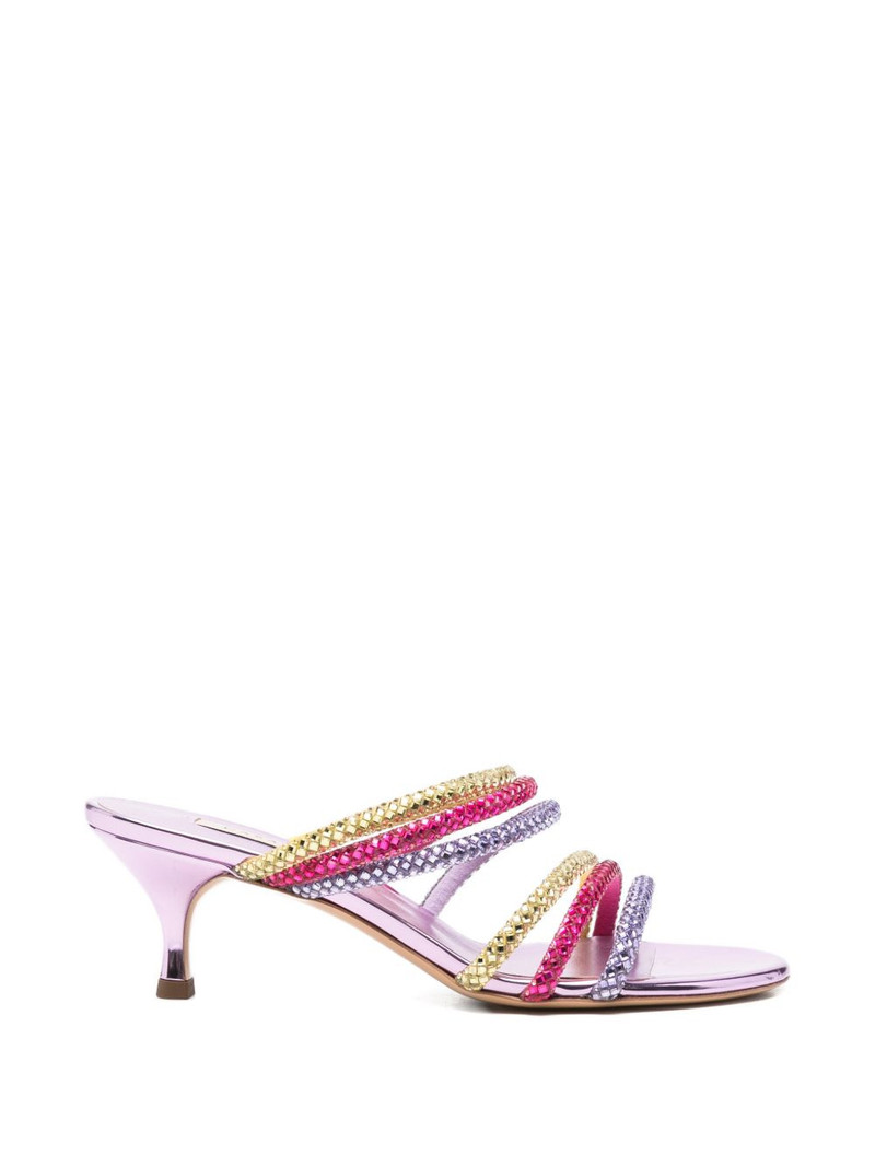 crystal-embellished metallic sandals 1