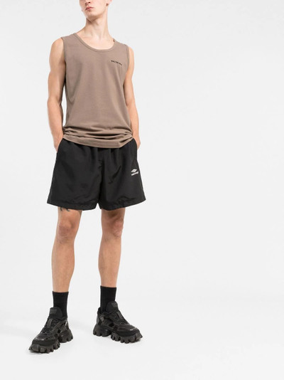 BALENCIAGA logo-embroidered loose tank top outlook