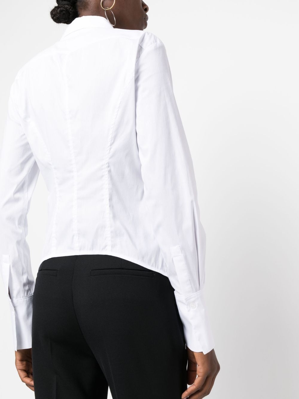 pointed-collar stretch-cotton shirt - 5
