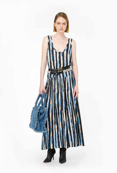 PINKO LONG DRESS WITH PAINTED-STRIPE PRINT outlook
