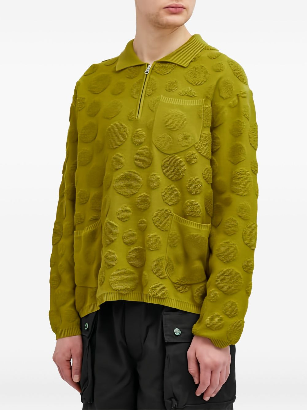 polka-dot polo sweater - 3