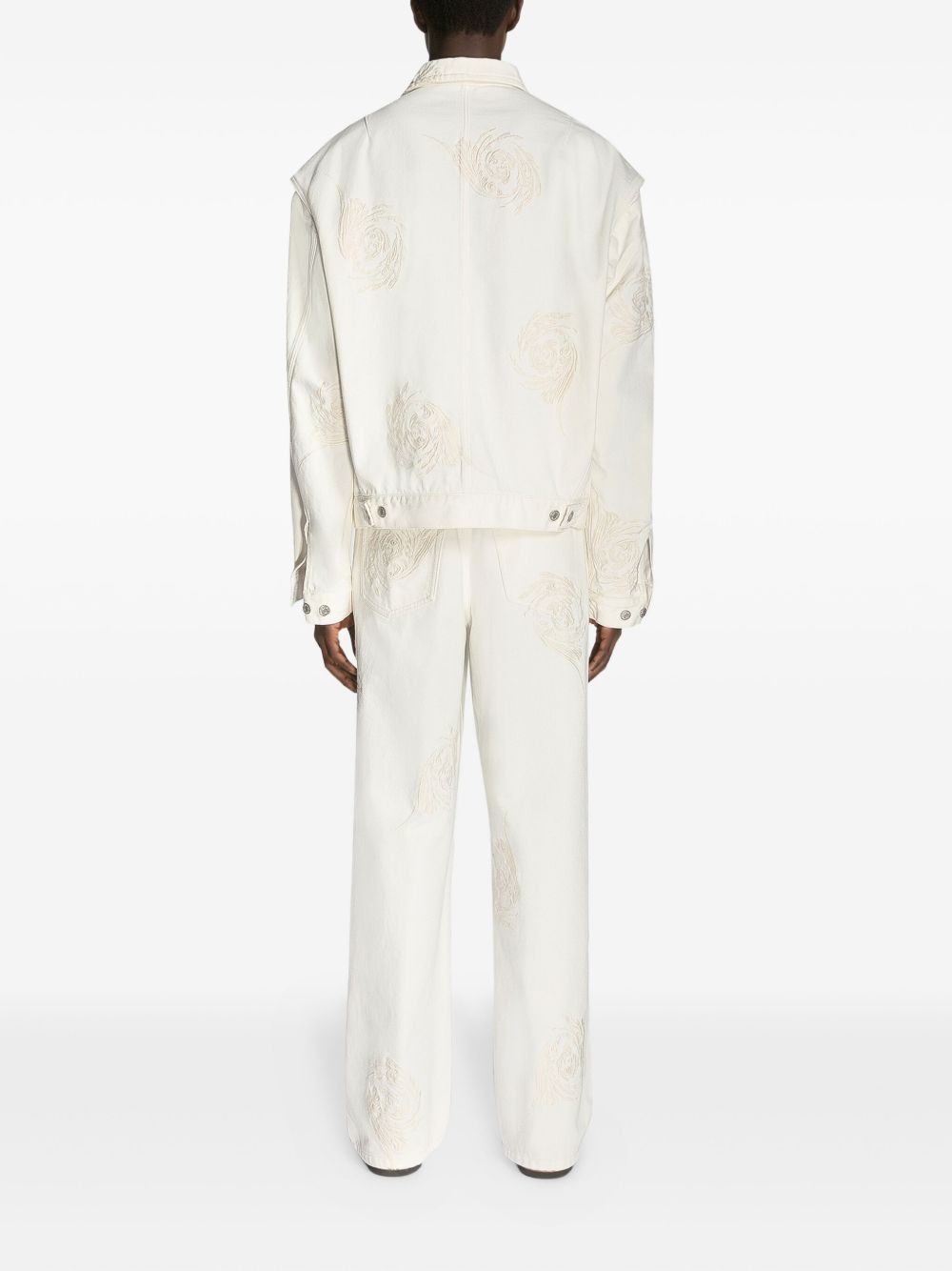 floral-embroidered jacket - 4