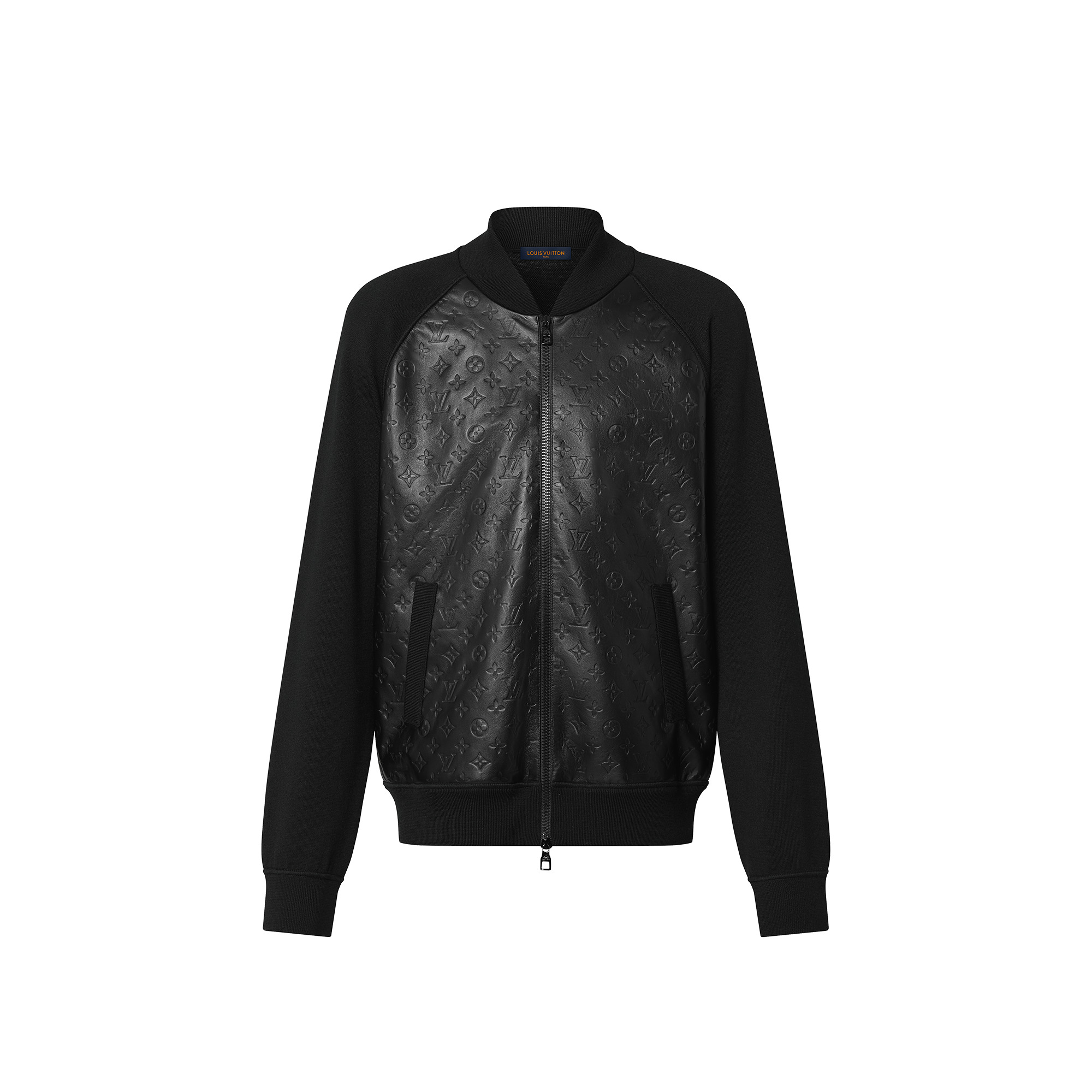 Leather And Knitted Wool Blouson - 1