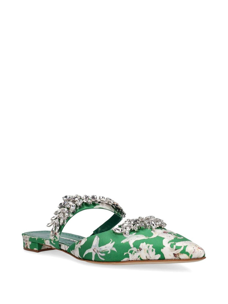 Manolo Blahnik crystal-embellishment mules outlook