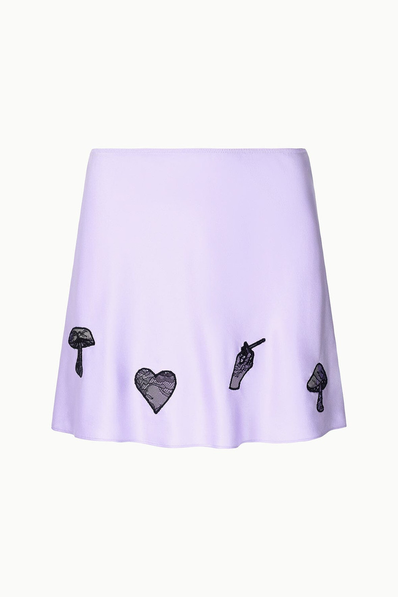 STAUD KIN SILK MINI SKIRT WISTERIA 1