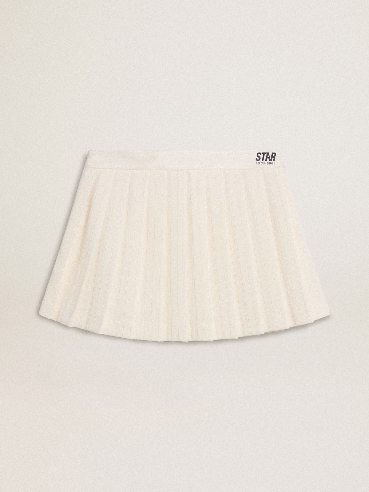 White pleated Star miniskirt - 6