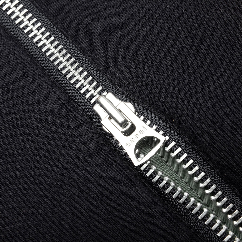 NYLON TWILL X SPONGE SWEAT HOODIE - NAVY/KHAKI - 4