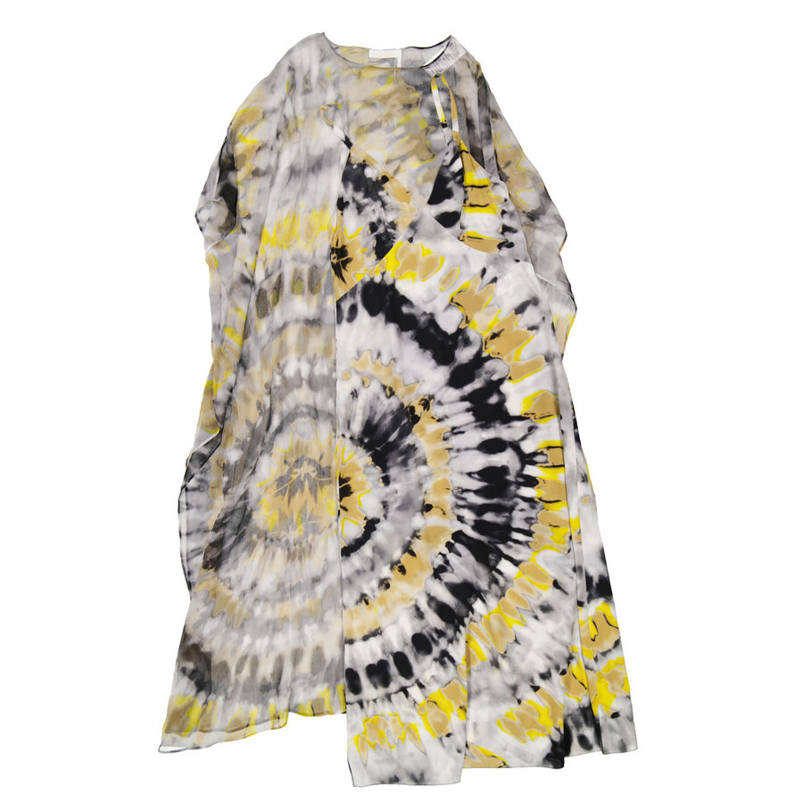 Chloe Ladies Kaftan-Inspired Silk Crepon Maxi Dress - 7