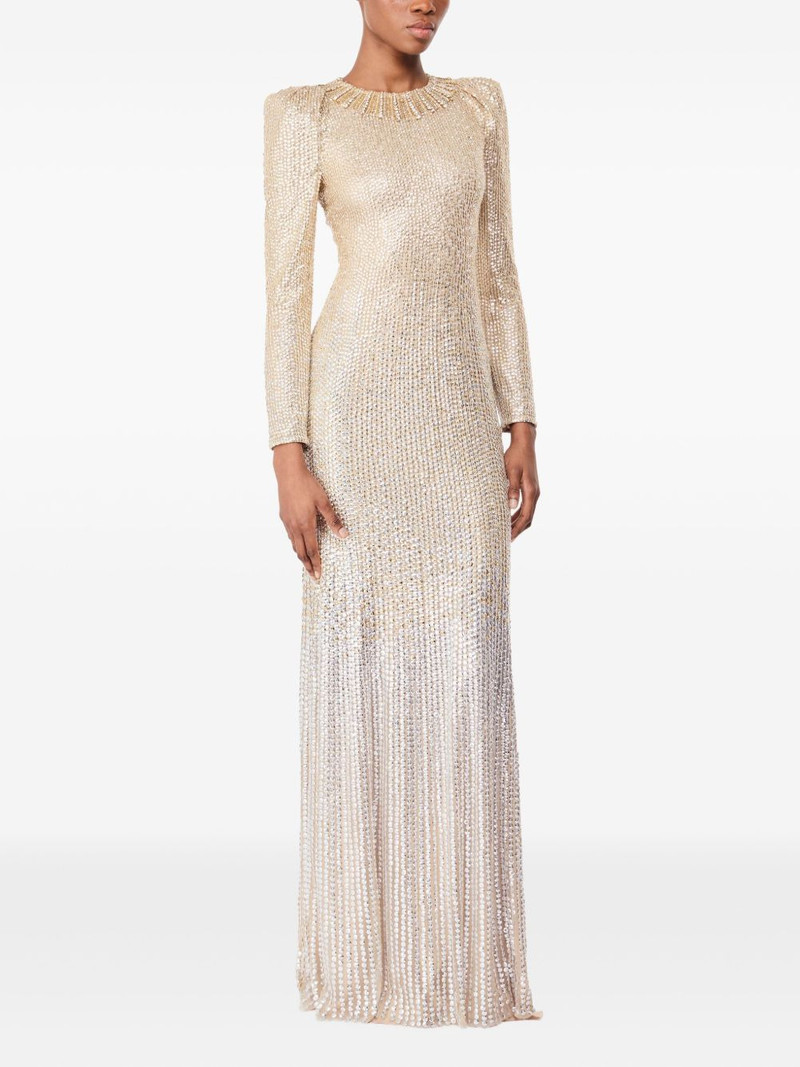 JENNY PACKHAM Sisi embellished long-sleeve gown outlook