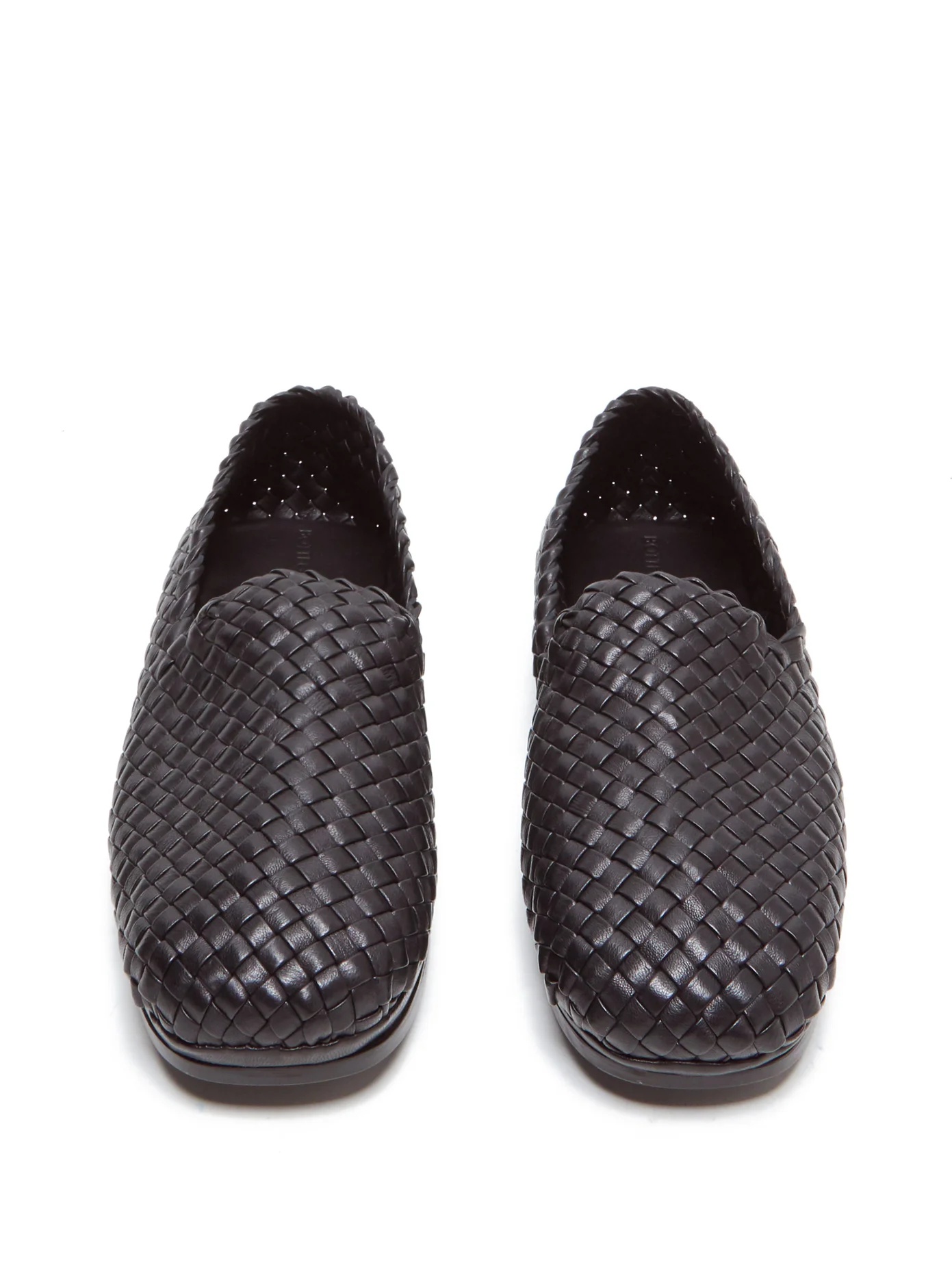 Intrecciato-leather loafers - 4