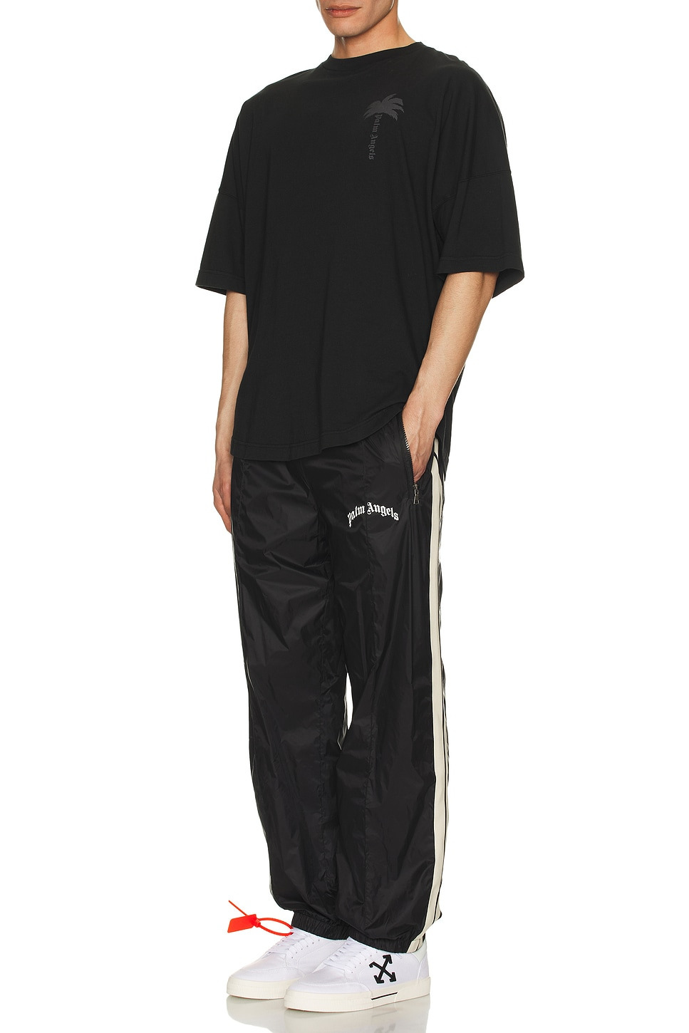 Curved Logo Nylon Track Pants - 6