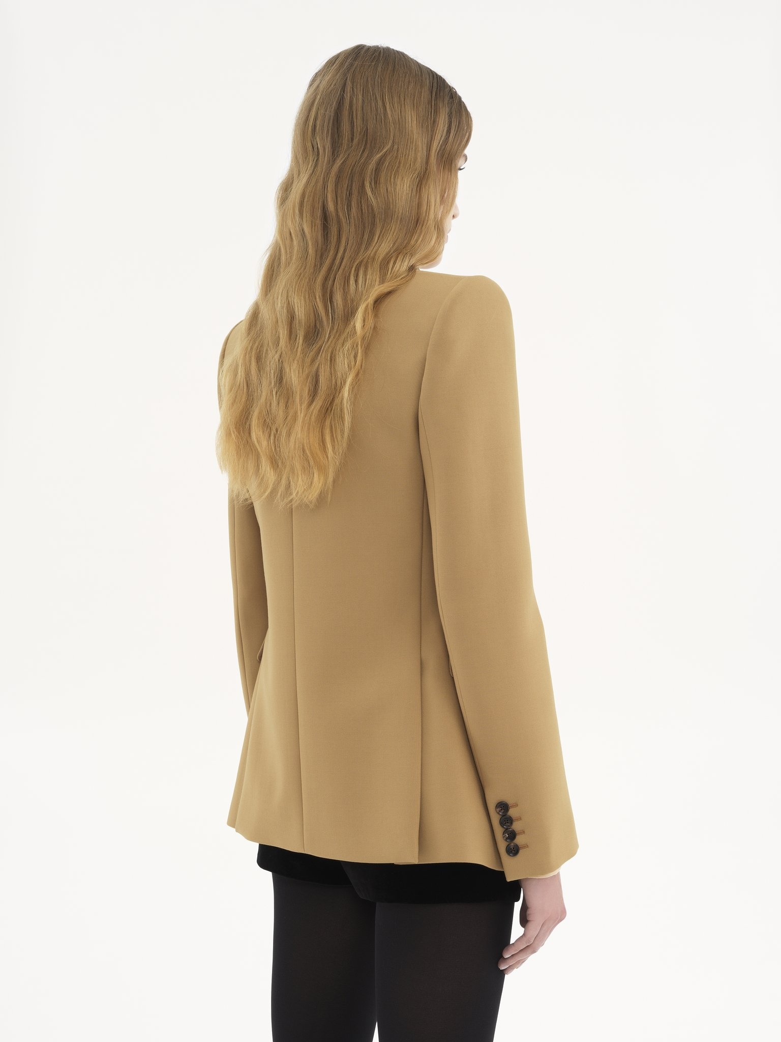 TAILORED JACKET IN WOOL GRAIN DE POUDRE - 5