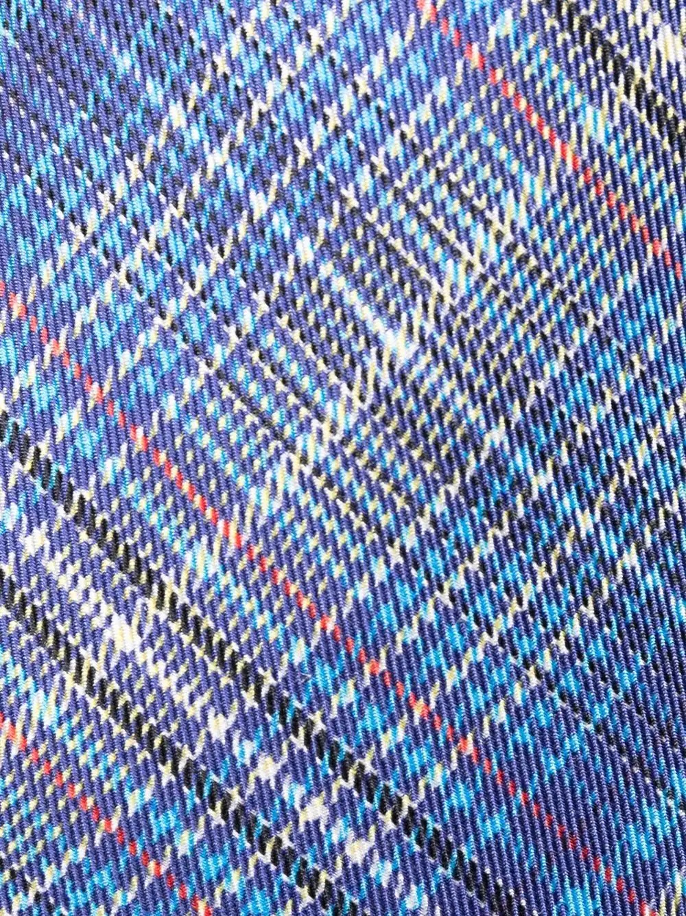 plaid-print tie - 2