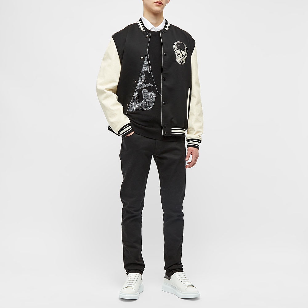 Alexander McQueen Leather Arm Varsity Jacket - 6