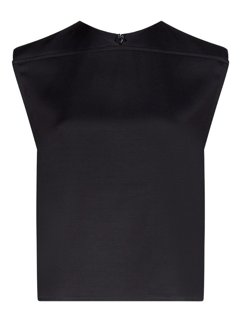 boxy V-neck top 1