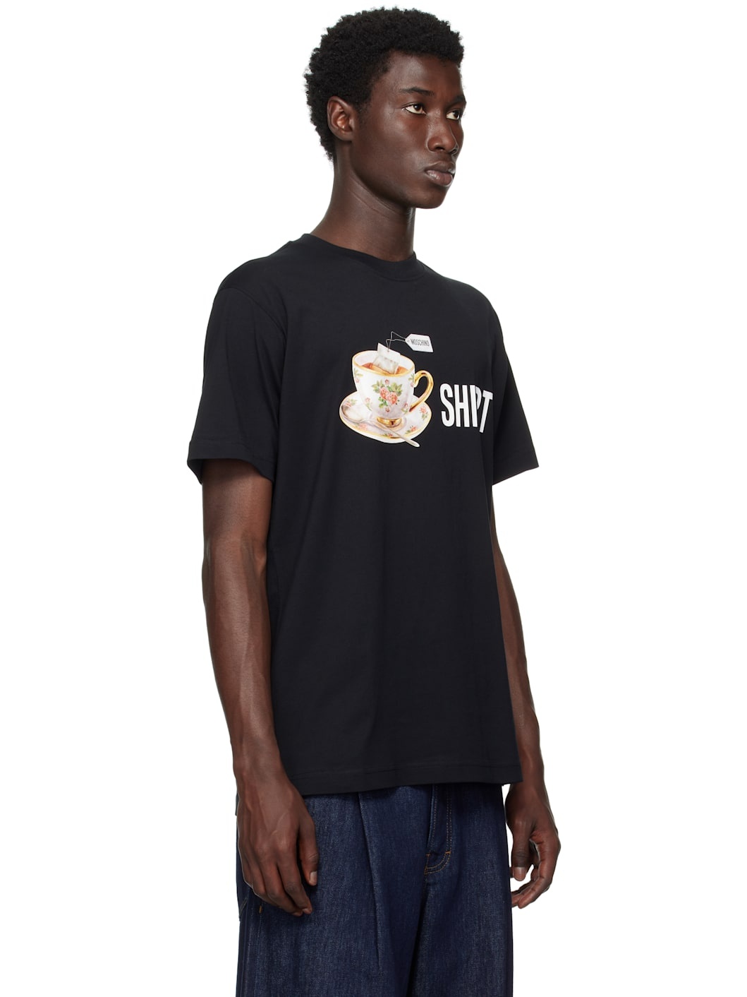 Black Printed Organic Cotton T-shirt - 2