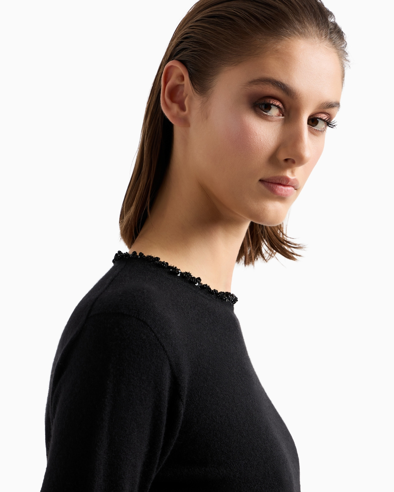 CASHMERE CREW-NECK JUMPER WITH EMBROIDERY - 5