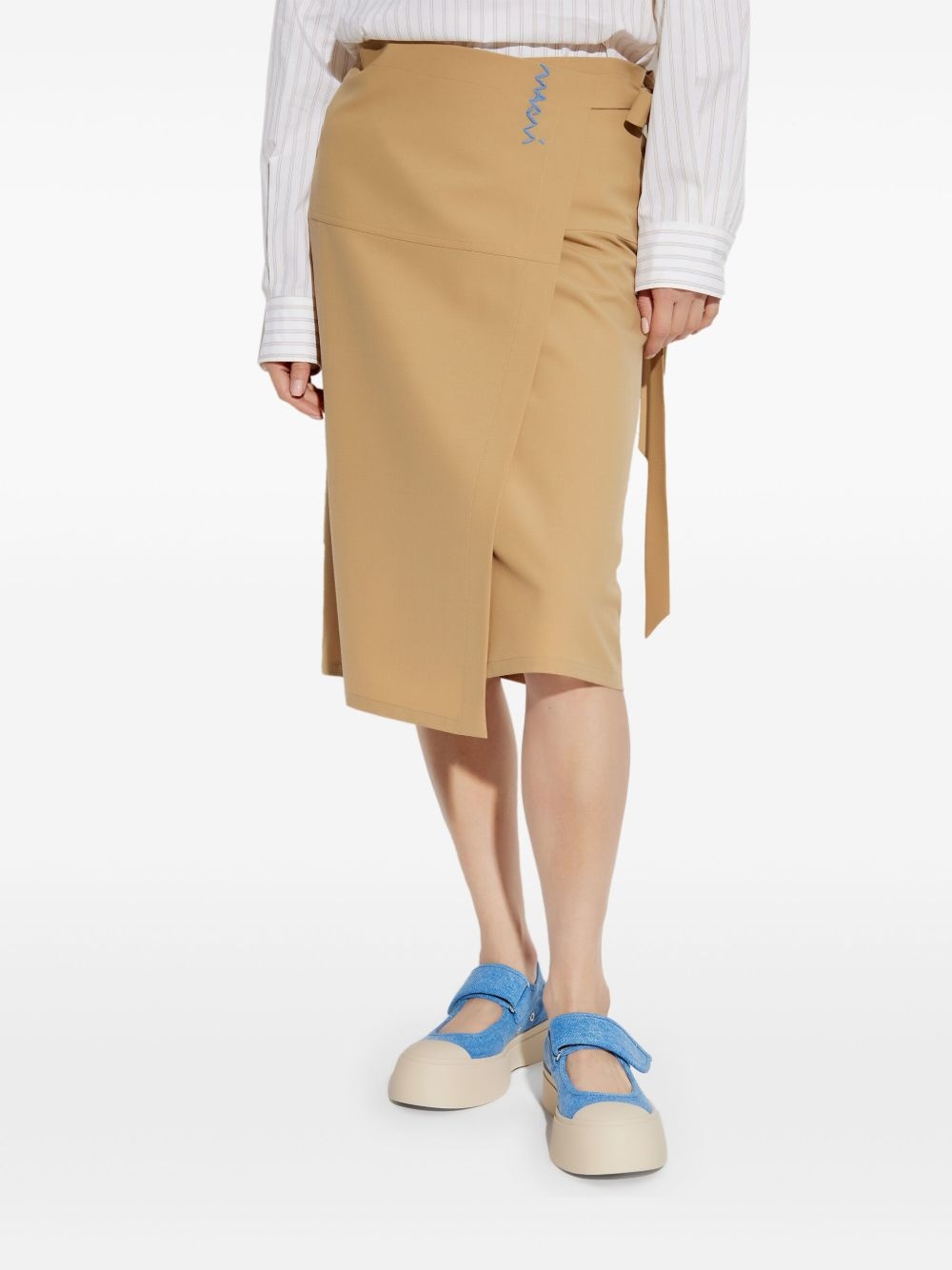 wrap tie skirt - 3