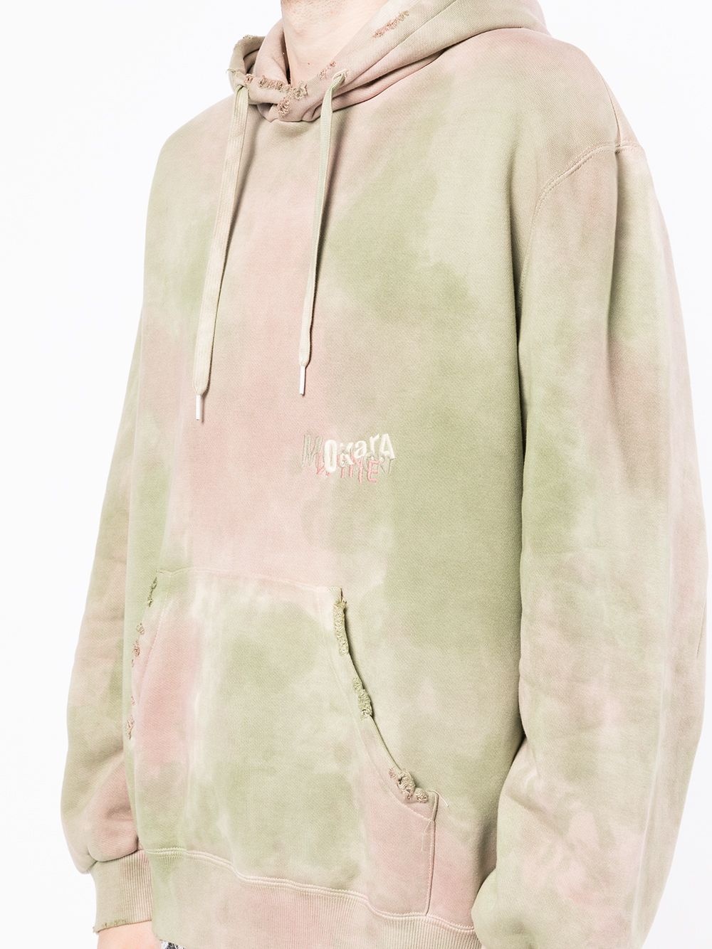 tie-dye distressed-effect hoodie - 5