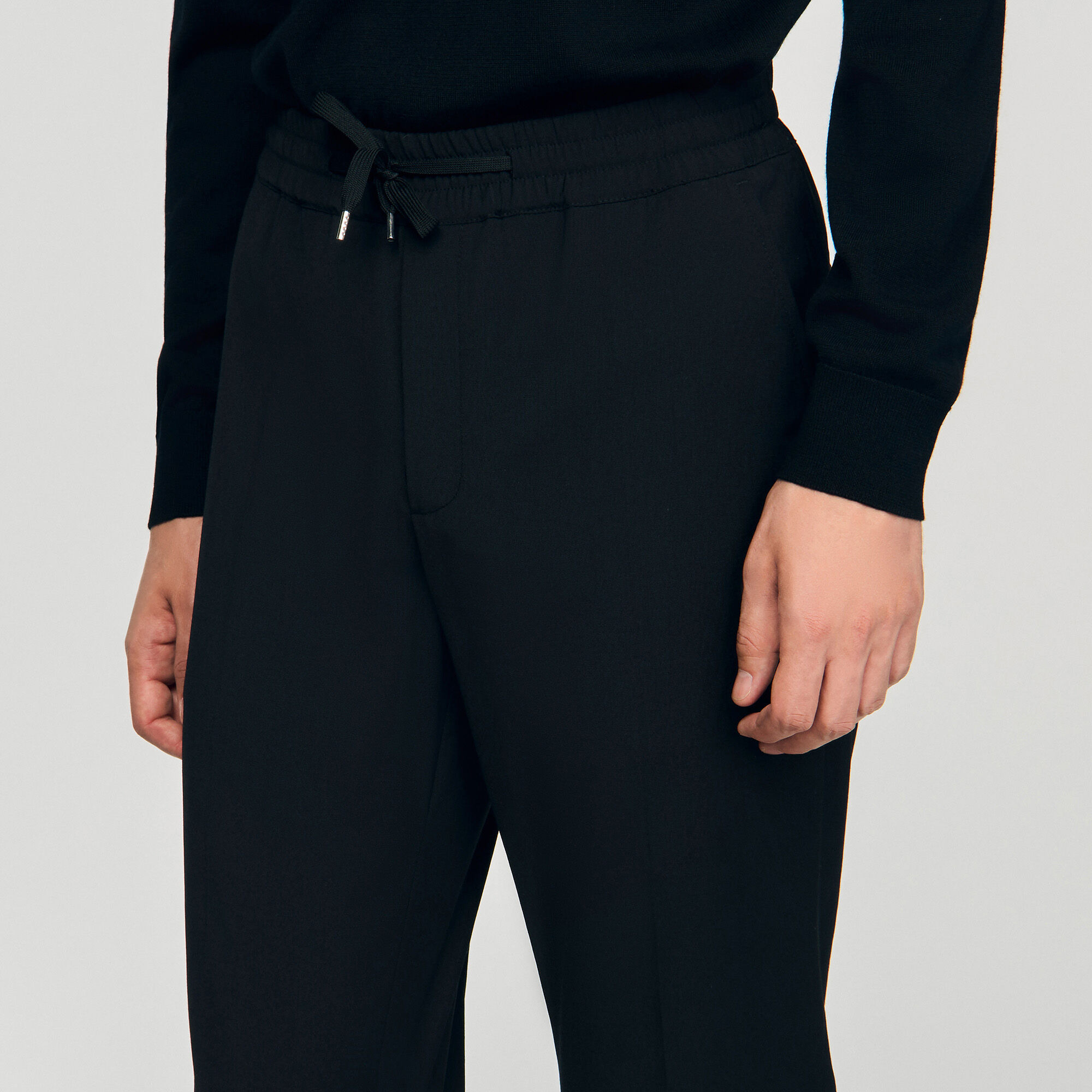 ELASTICATED STRAIGHT-LEG PANTS - 3